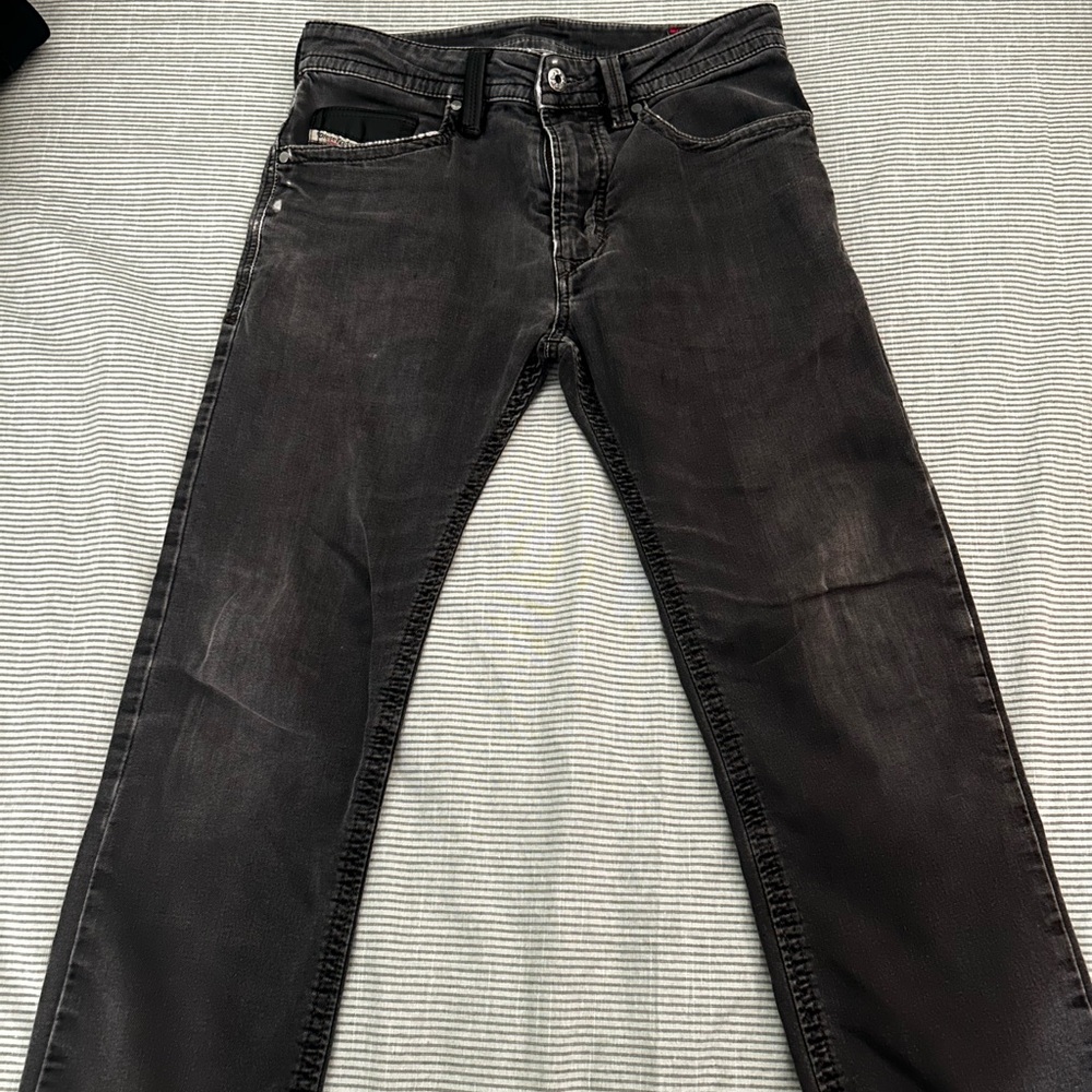 Diesel Men's Dark Gray Straight Jeans